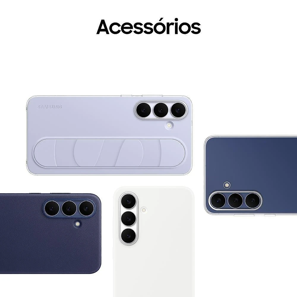 Smartphone samsung galaxy s25 fe 5g tela 6,7” amoled 256gb 8gb ram câmera 50mp azul-marinho