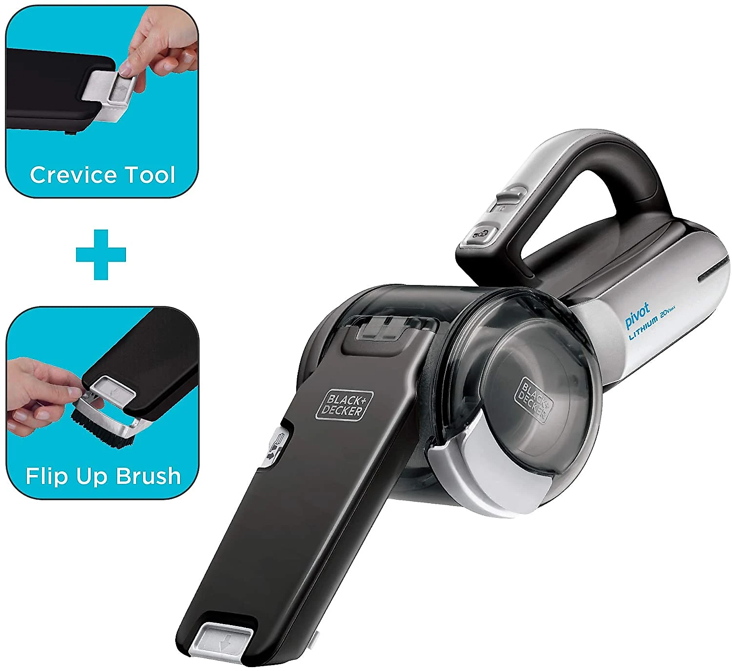 BLACKDECKER, Aspirador de Pó portátil sem fio, 1400 W, 443 ml, 110 V, preto.