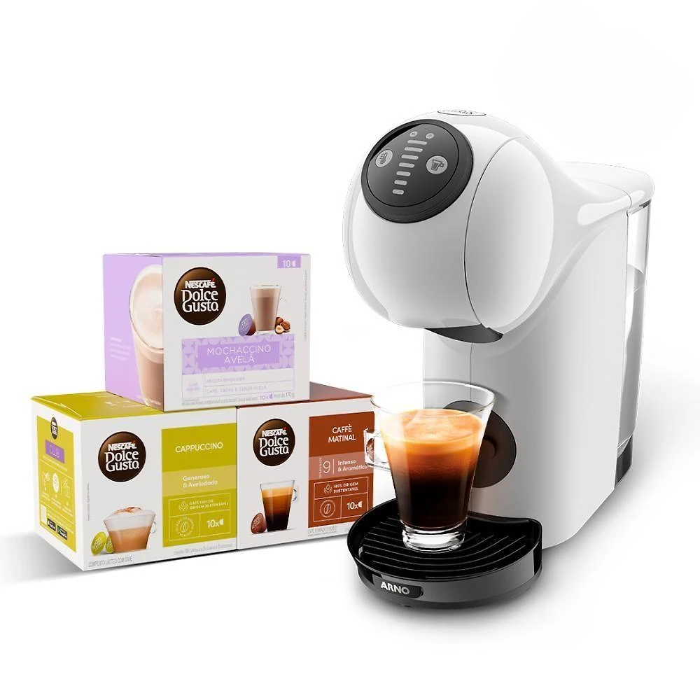 Cafeteira de Cápsulas Dolce Gusto Genio S Basic Branca Kit com 30 Unidades 220V