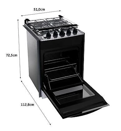 Fogão Brastemp 4 Bocas de embutir Inox BYO4EBR Bivolt