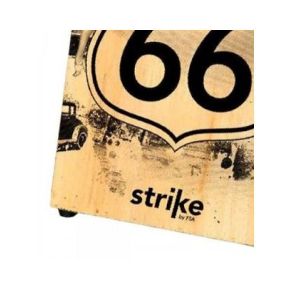 Cajon Acústico Sk4010 Route 66 com Som Característico e Esteira de 12 Fios Fsa