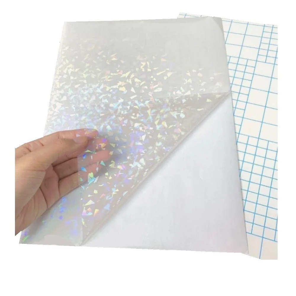 Papel Adesivo Holográfico Vinil Motivate Broker Glass A3 50 Folhas Caquinhos de Vidro