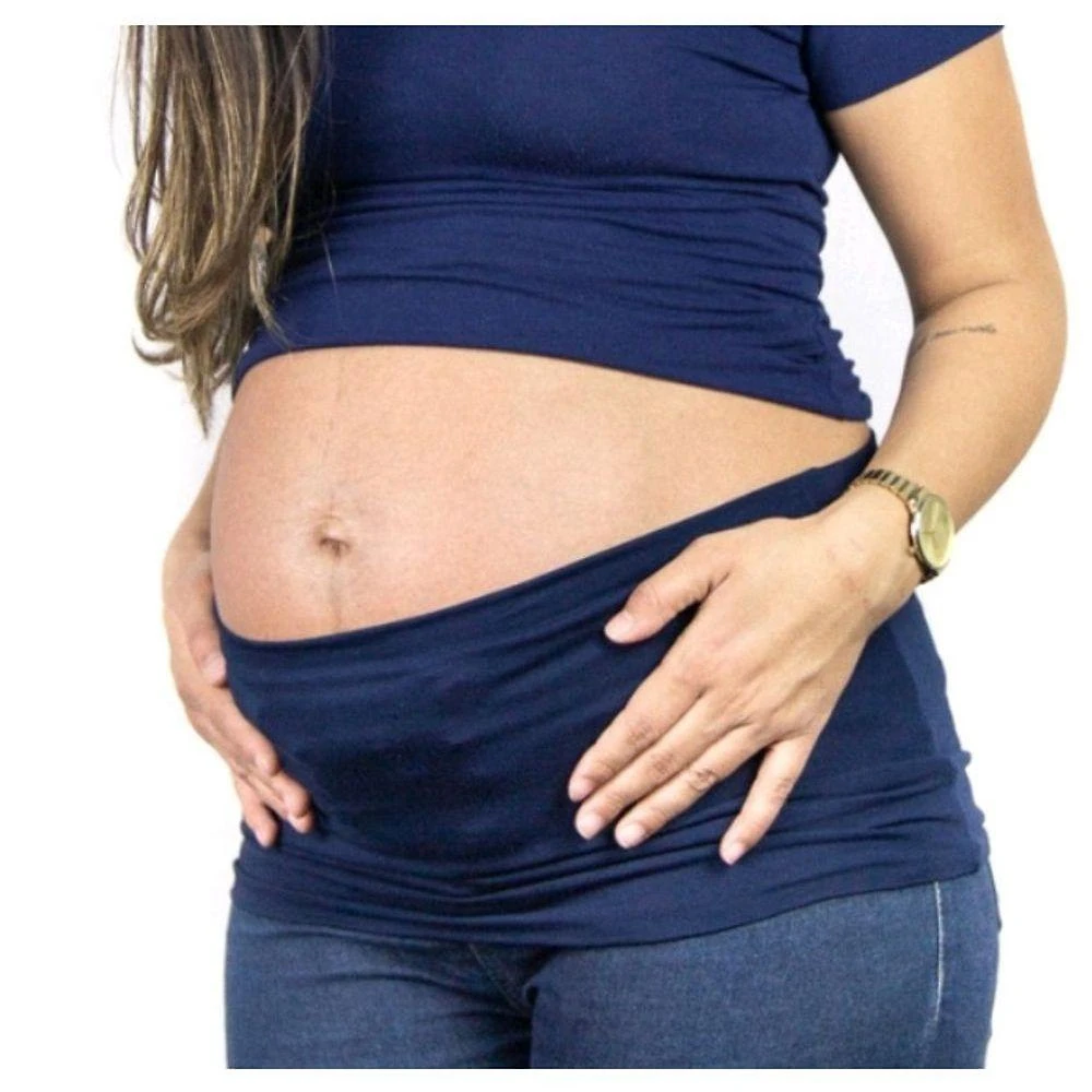 Kit Faixa para Gestante Extensor de Cós Gravidez Calça Jeans Azul Branco Preto OEM