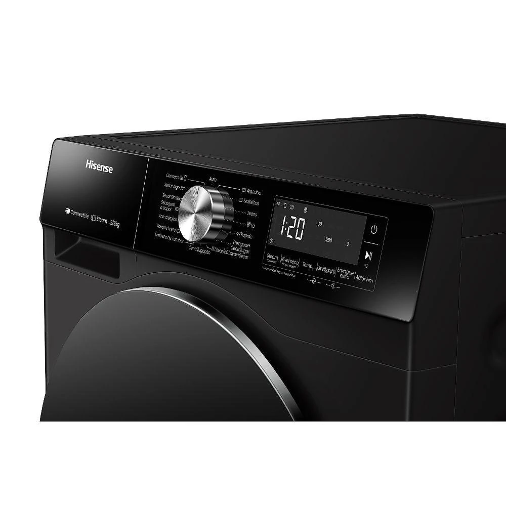 Lava e Seca Hisense 3S 13kg 8kg Inverter Wi-fi Steam Titanium 110V