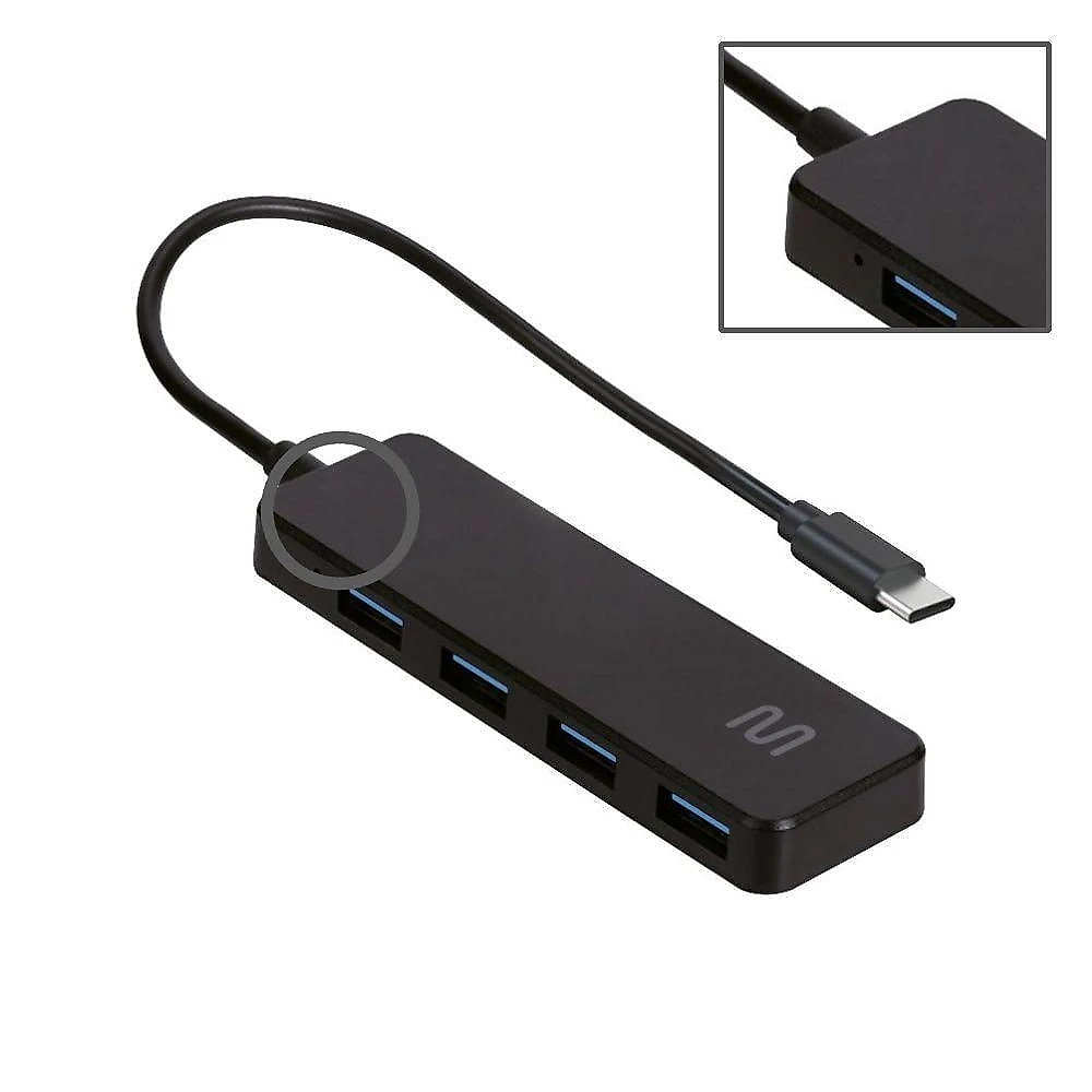 Hub USB Tipo C AC445 4 Portas USB 3.0 5 Gbps Design Slim Multi