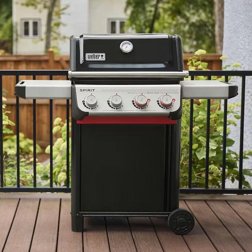 Churrasqueira a Gás Aço Inox Spirit E-425 Controle de Temperatura Preta Weber