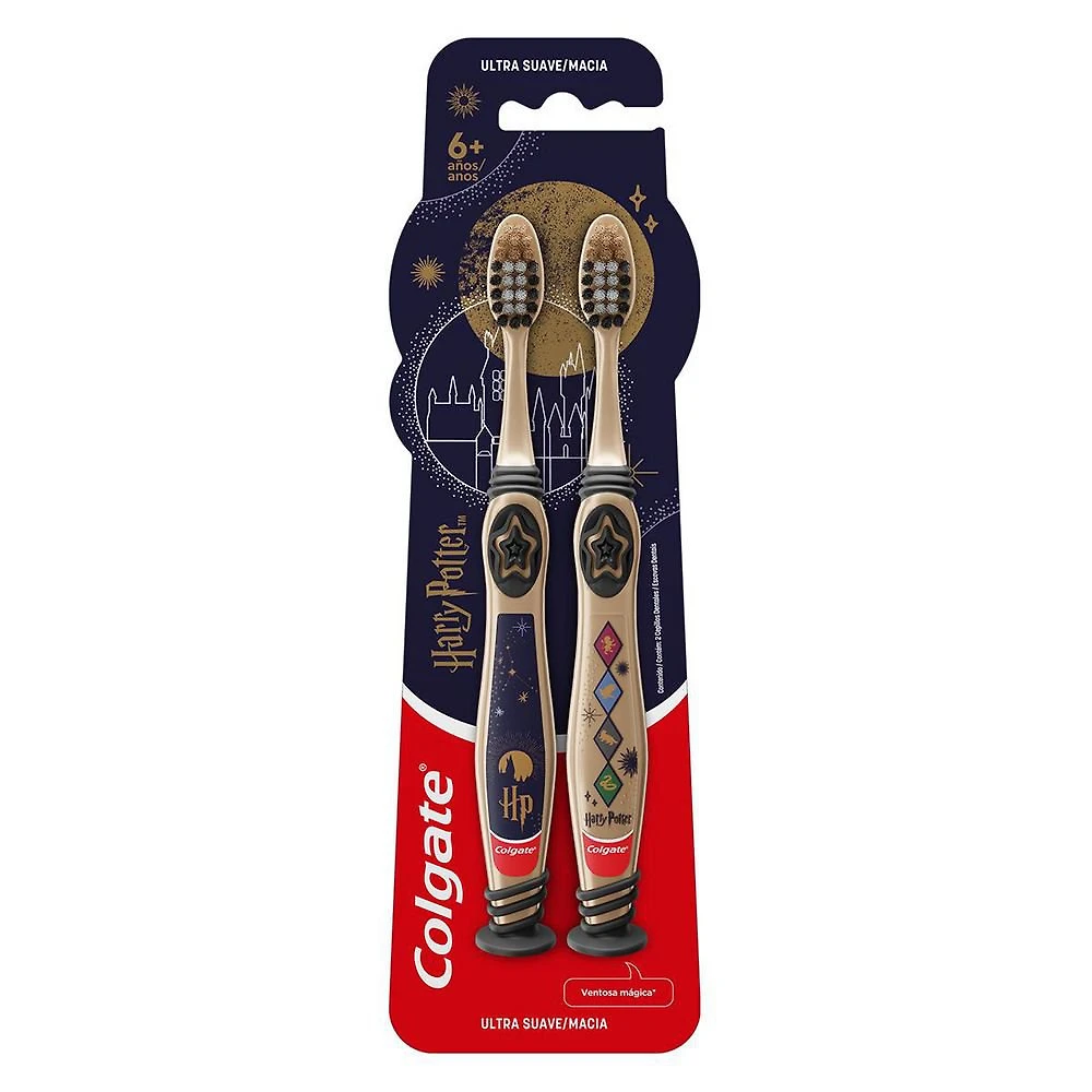 Escova de Dente Infantil Colgate Harry Potter 6+ Anos Ultra Suave Macia Sortidas 2 Unidades