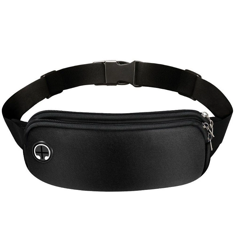 Pochete Esportiva Multicamadas à Prova D'água com Bolsos para Corrida Preto OEM