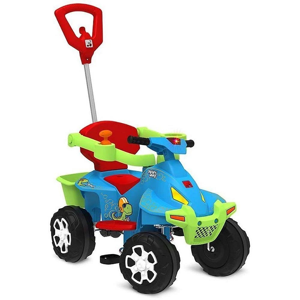 Veículo para Bebê Smart Quad Função Passeio e Pedal Azul Bandeirante
