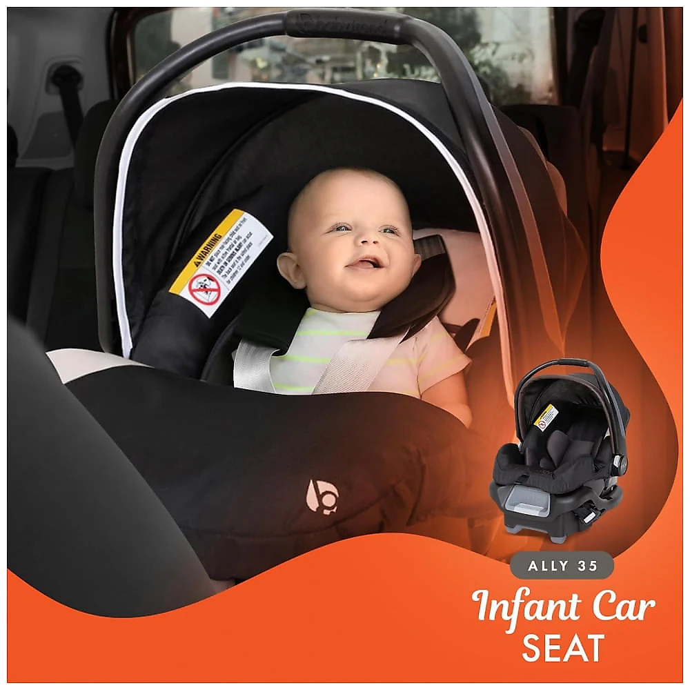 Sistema de Viagem Baby Trend Tango Pro Marrom com Cadeirinha Ally 35 para Recém-nascido até 15,9 kg brazilborder-0827000840333