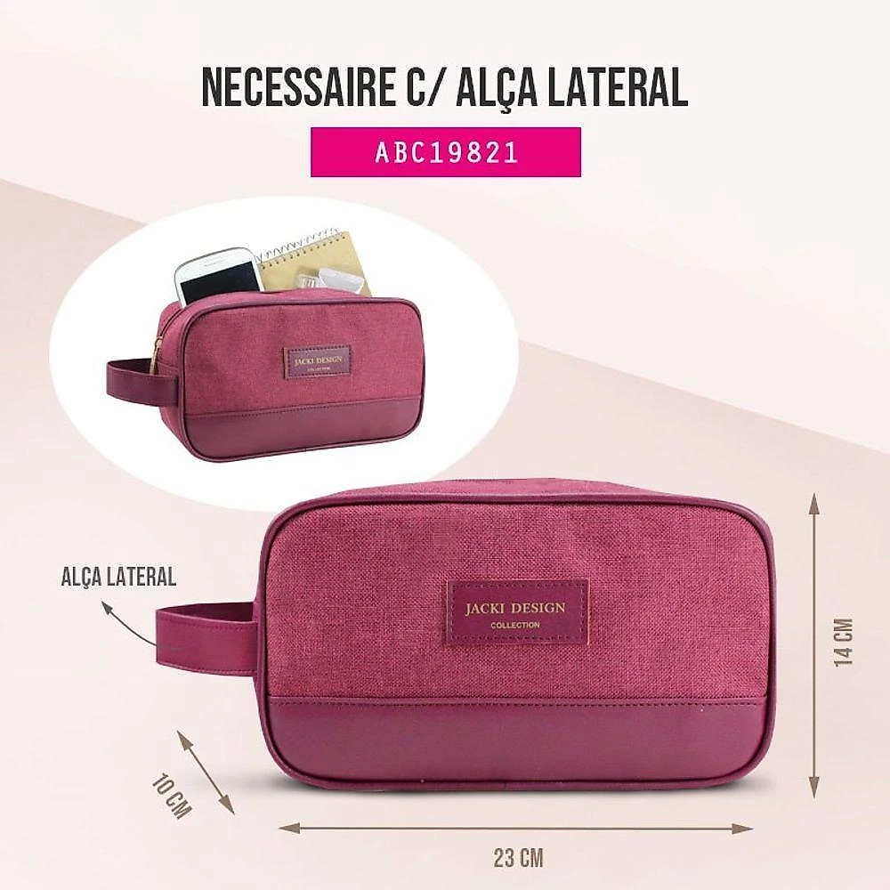 Conjunto De Bolsas Viagem 2 Peças Joy Jacki Design Vinho