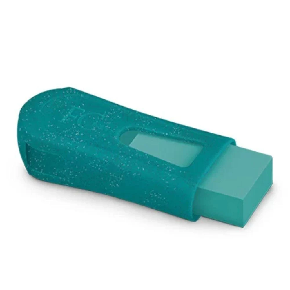 Apontador com Depósito e Borracha Faber-Castell Glitz Glitter 2 em 1 com Lâmina de Aço Verde