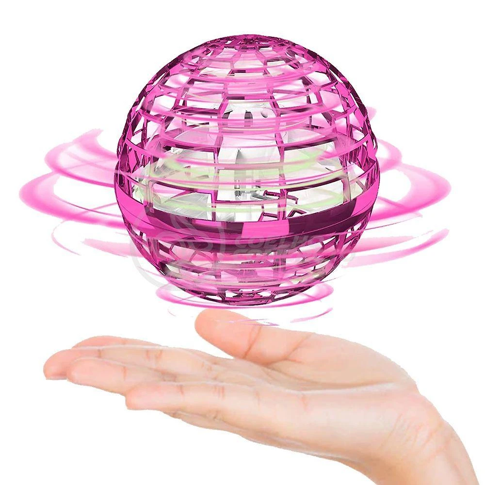 Bola Spinner Voadora Led Divertido Colorido Rgb Rosa