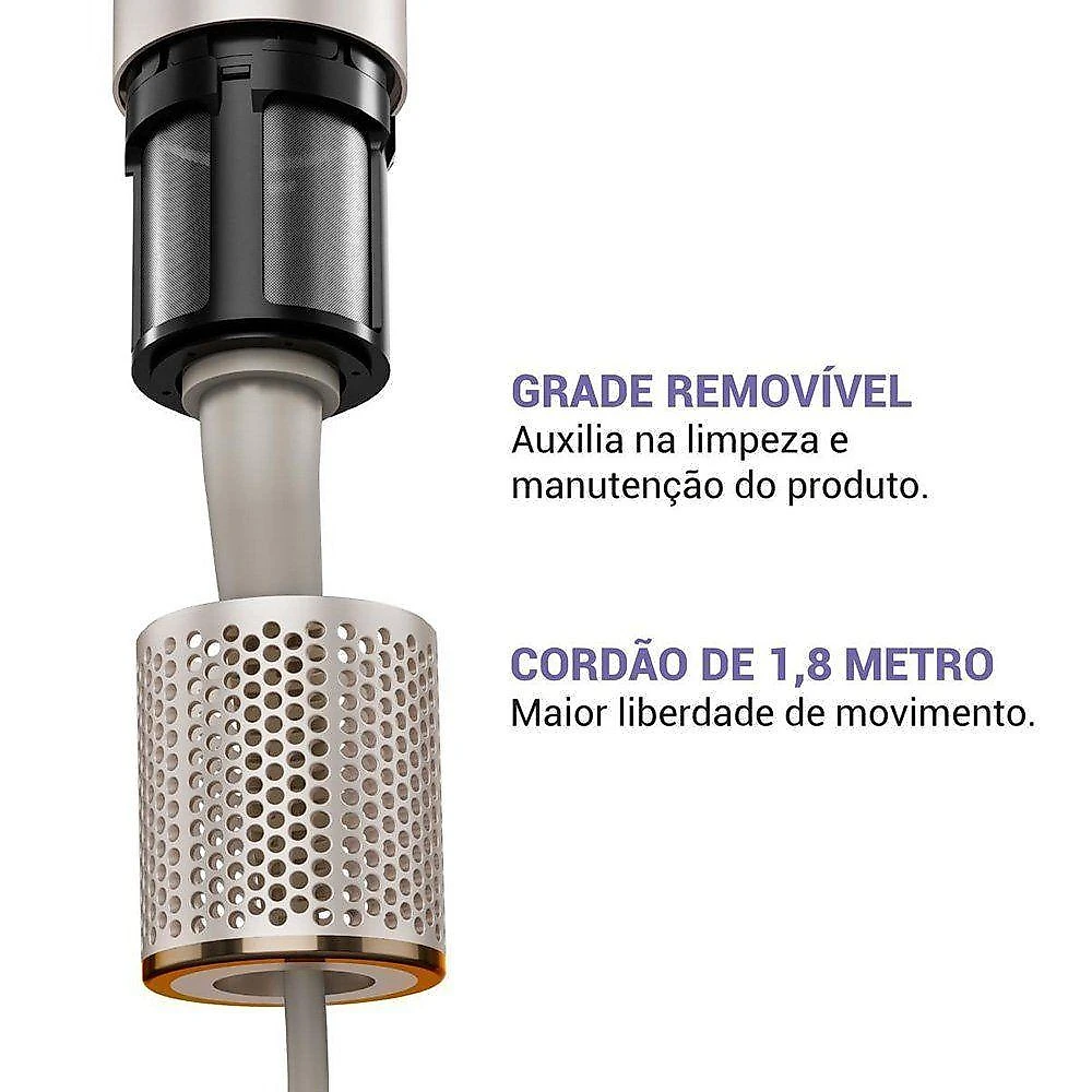 Secador de Cabelos Philco PSC3500 1450W Íon Tourmaline 3 Temperaturas Preto 110V