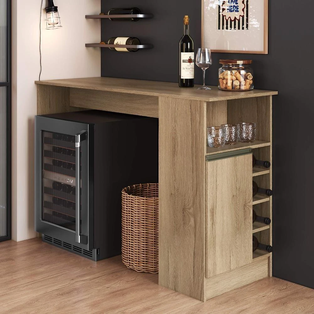 Bancada de Cozinha Gourmet Atenas 1 Porta MDP 140CM Castani Fidelita Móveis