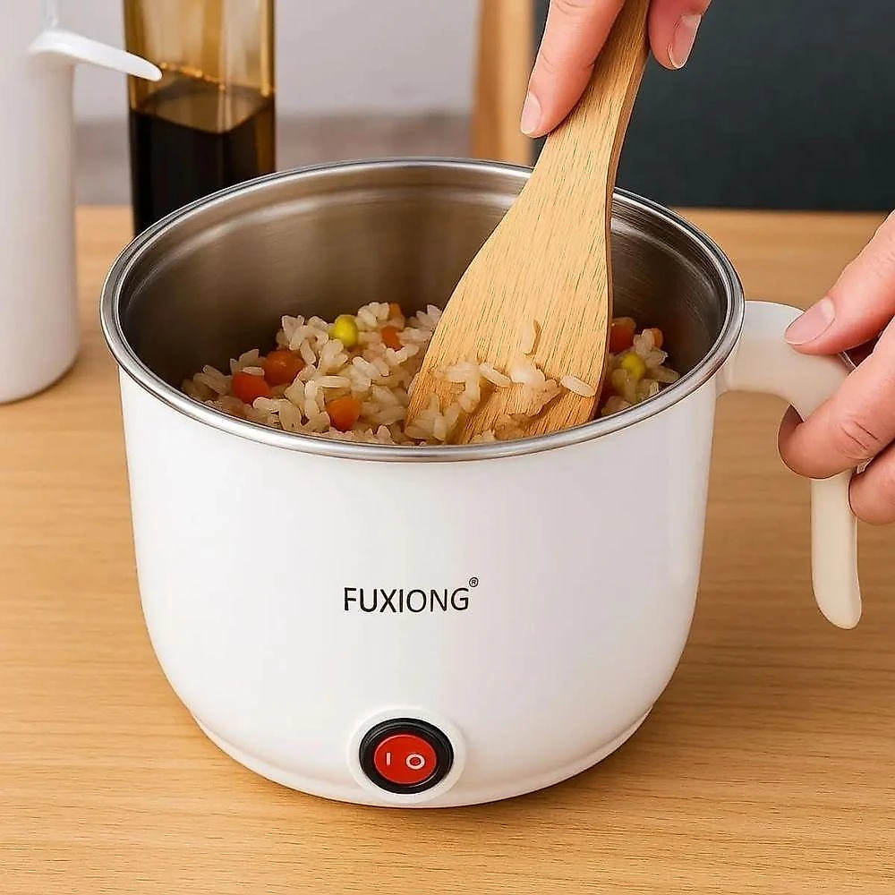 Panela Elétrica Multiuso Fred Store Panela Elétrica Multiuso 1.8L 600W Cozinha Vapor 110V