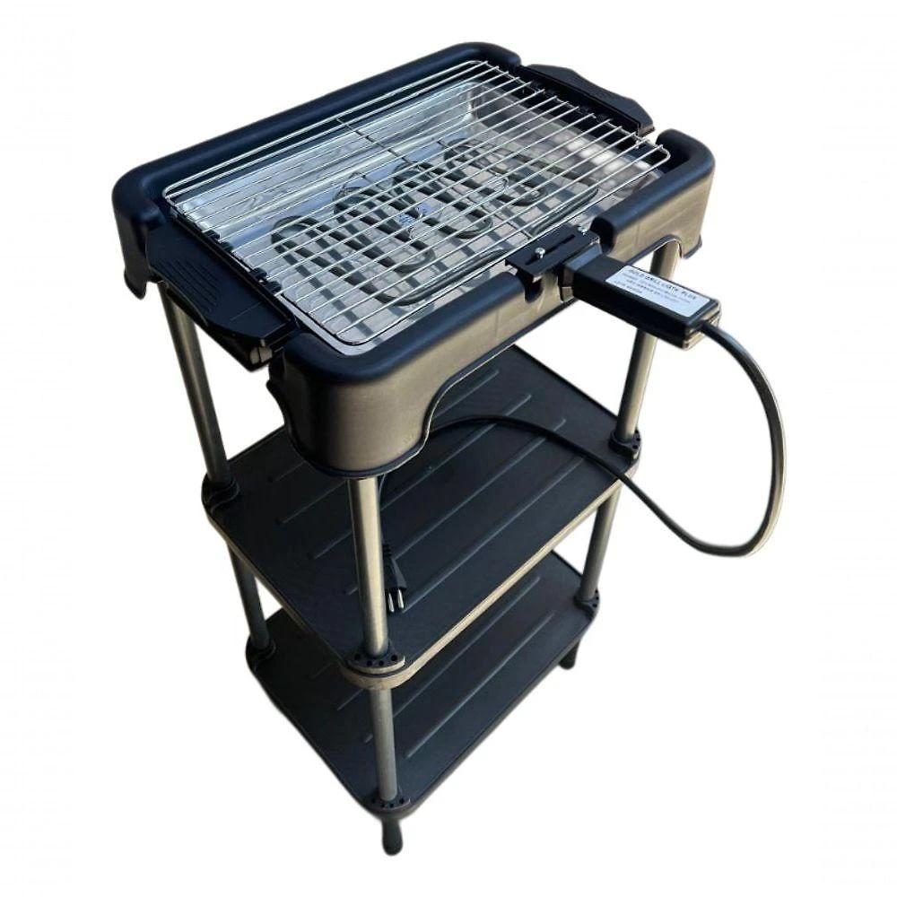 Churrasqueira Elétrica Cozinha Estante Prateleira Zion 110V para Varandas com Grelhados sem Fumaça