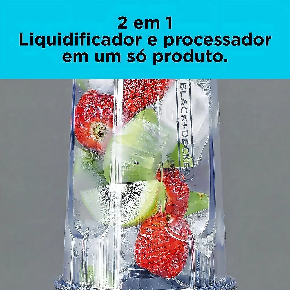 Liquidificador e Processador Black + Decker LP320 600W 0,6L 2 Velocidades Preto 220V
