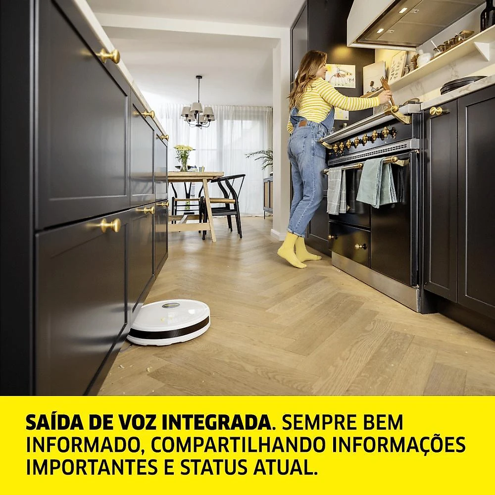 Robô aspirador de pó kärcher rcv 2 com navegação e controle remoto – bivolt karcher