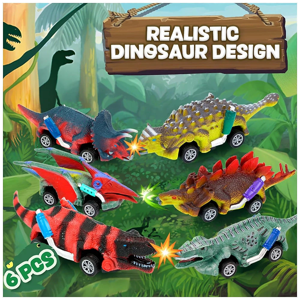 Brinquedos de Dinossauro EASYFUN para Crianças 35 Carros de Brinquedo com Corda 6 Pack Brinquedos de Dinossauro para Meninos e Meninas de 3, 4, 5 Anos Brinquedos de Dinossauro EASYFUN para Crianças 35 Carros de Brinquedo com Corda 6 Pack Brinquedos de Dinossauro para Meninos e Meninas de 3, 4