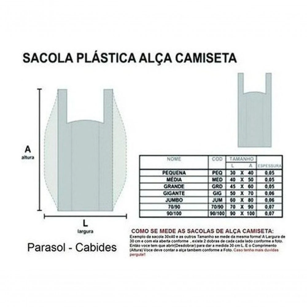 Sacola Plástica 35x45 1 kg Reciclada Recuperada Polietileno Recuperado 100% Reciclável Branco