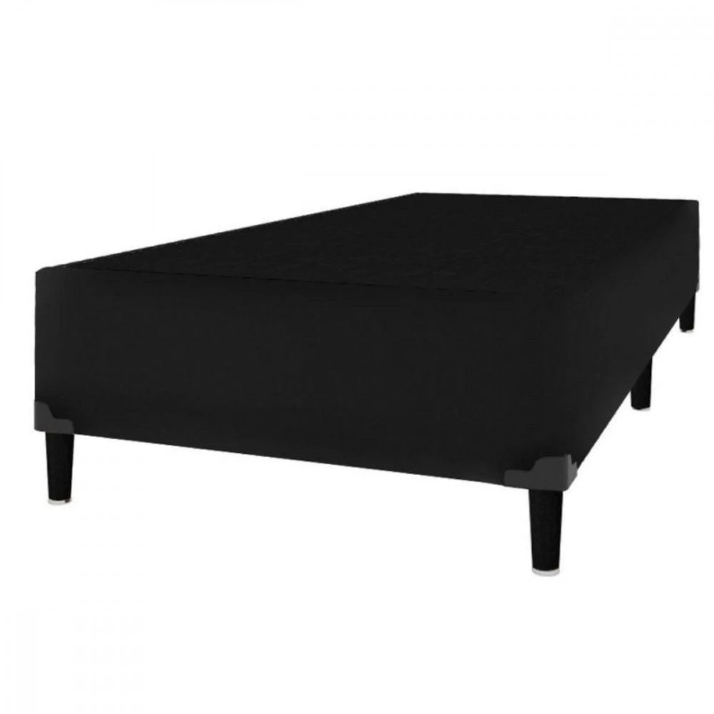 Cama Box Solteiro Base Box Itaflex Estrutura em Madeira Preto 88CM Itaflex