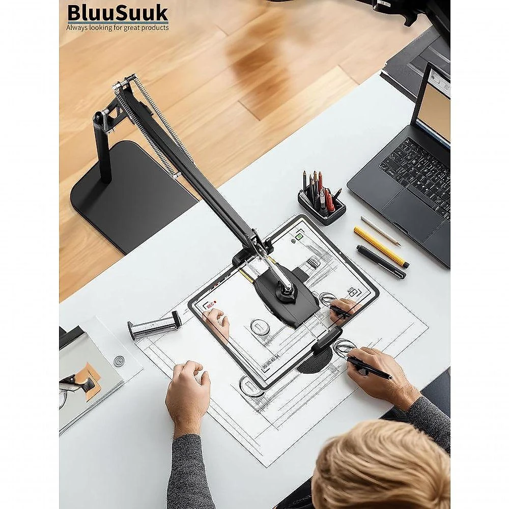 Suporte De Chão Para Tablet Com Base Estável De 5 Kg - Suporte Giratório De Braço Elástico De Altura Ajustável, Compatív