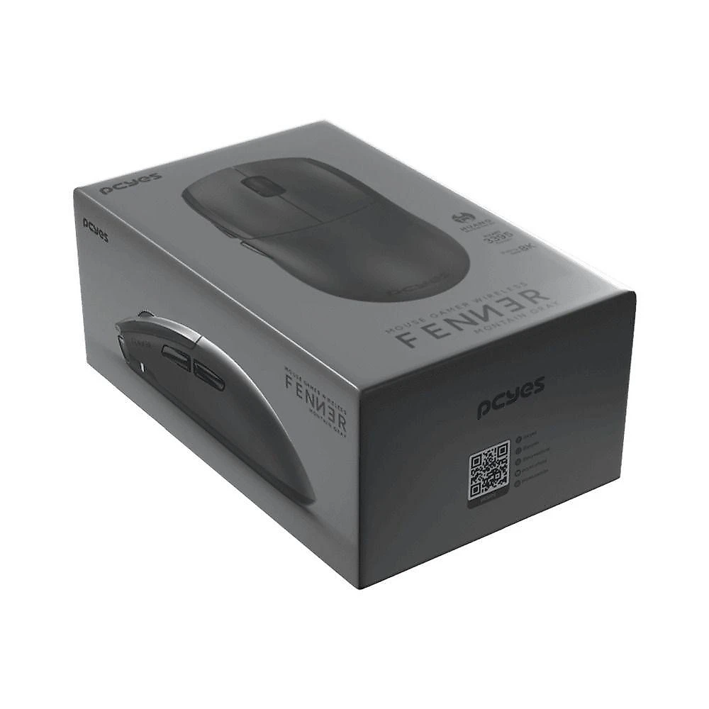 Mouse Gamer Wireless Pcyes Fenner 26000DPI Polling Rate 8K Montain Gray