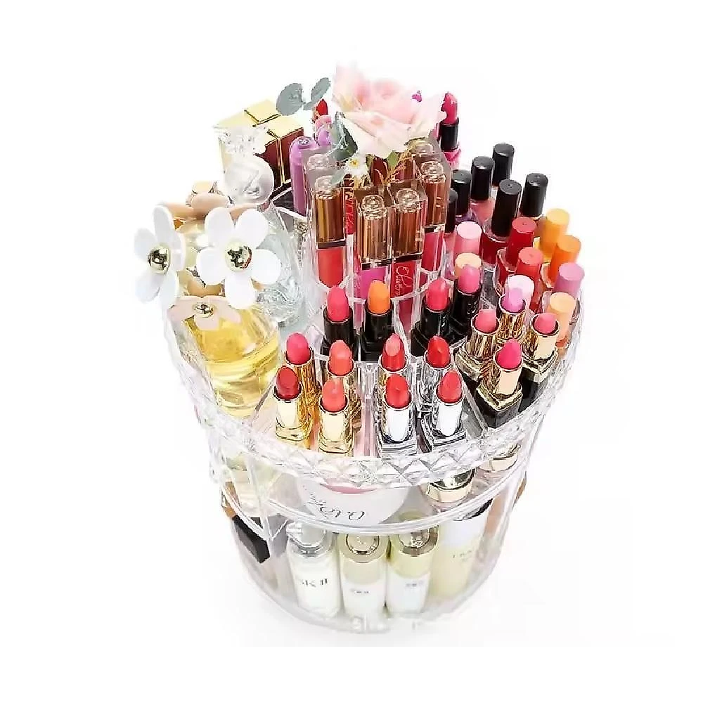Organizador Giratório Redondo De Cosméticos Perfumes 3 Andares Acrílico