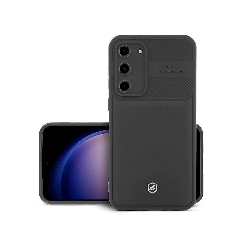 Kit Capa Symetric Preta E Pelicula Coverage Para Samsung Galaxy S23 Plus - Gshield