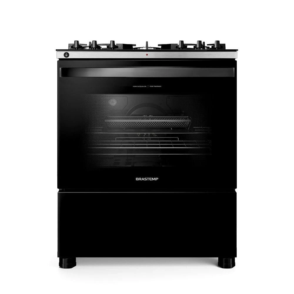 Fogão Brastemp 5 Bocas Com Air Fryer Bfs5lae Preto 220 V