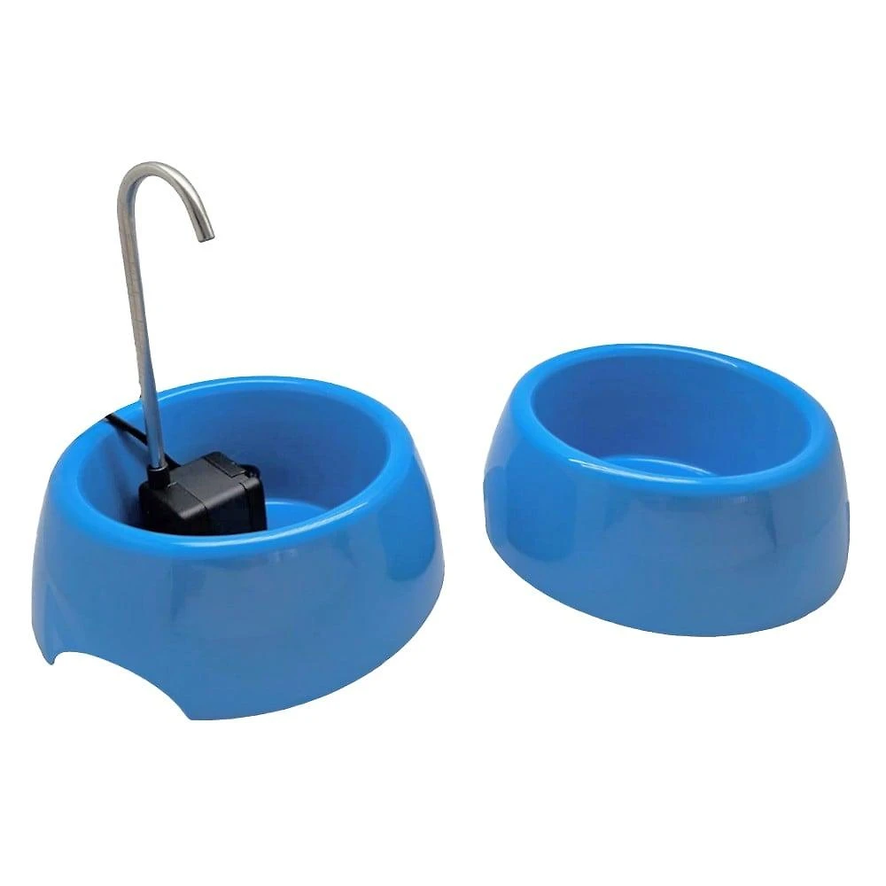 Fonte Splash Mini USB e Comedouro Azul - Tam. Único