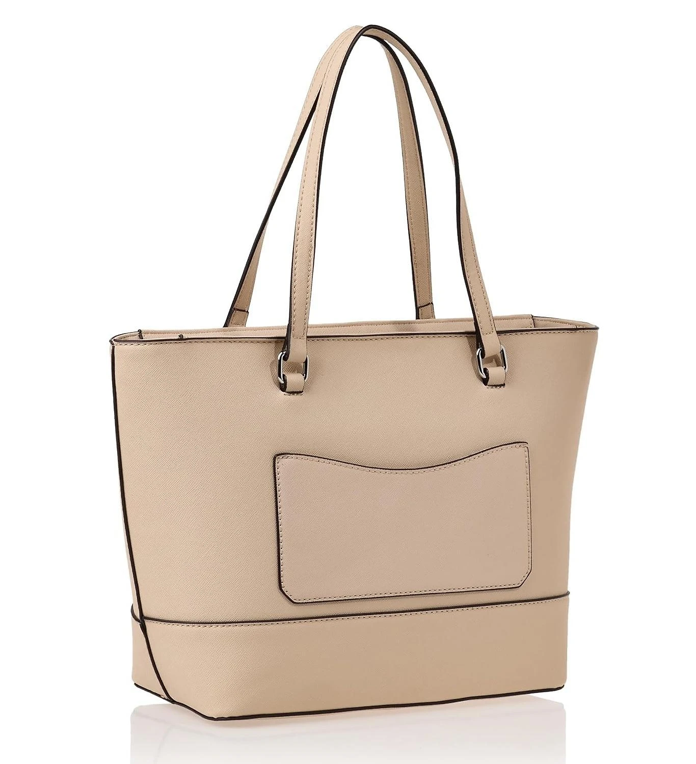 Miniatura Bolsa De Ombro Bege Guess Haddington Com Chaveiro