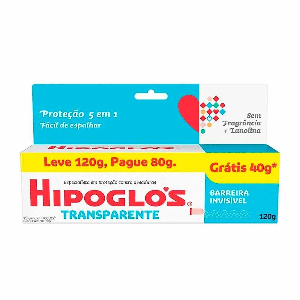 Hipoglós transparente creme preventivo de assaduras 120g