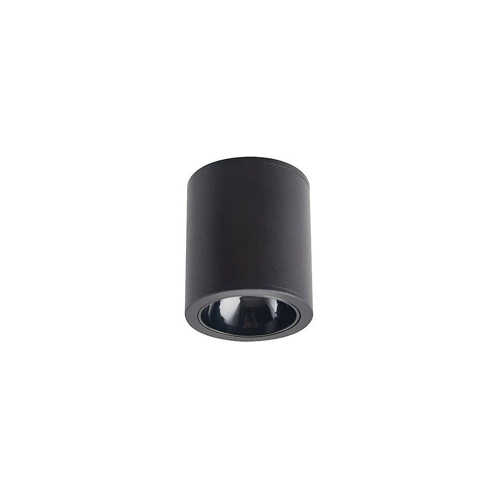 Spot De Sobrepor Nordecor Klor Gr Mini Redondo Led 5w Bivolt Preto 3000k Luz Amarela 6592