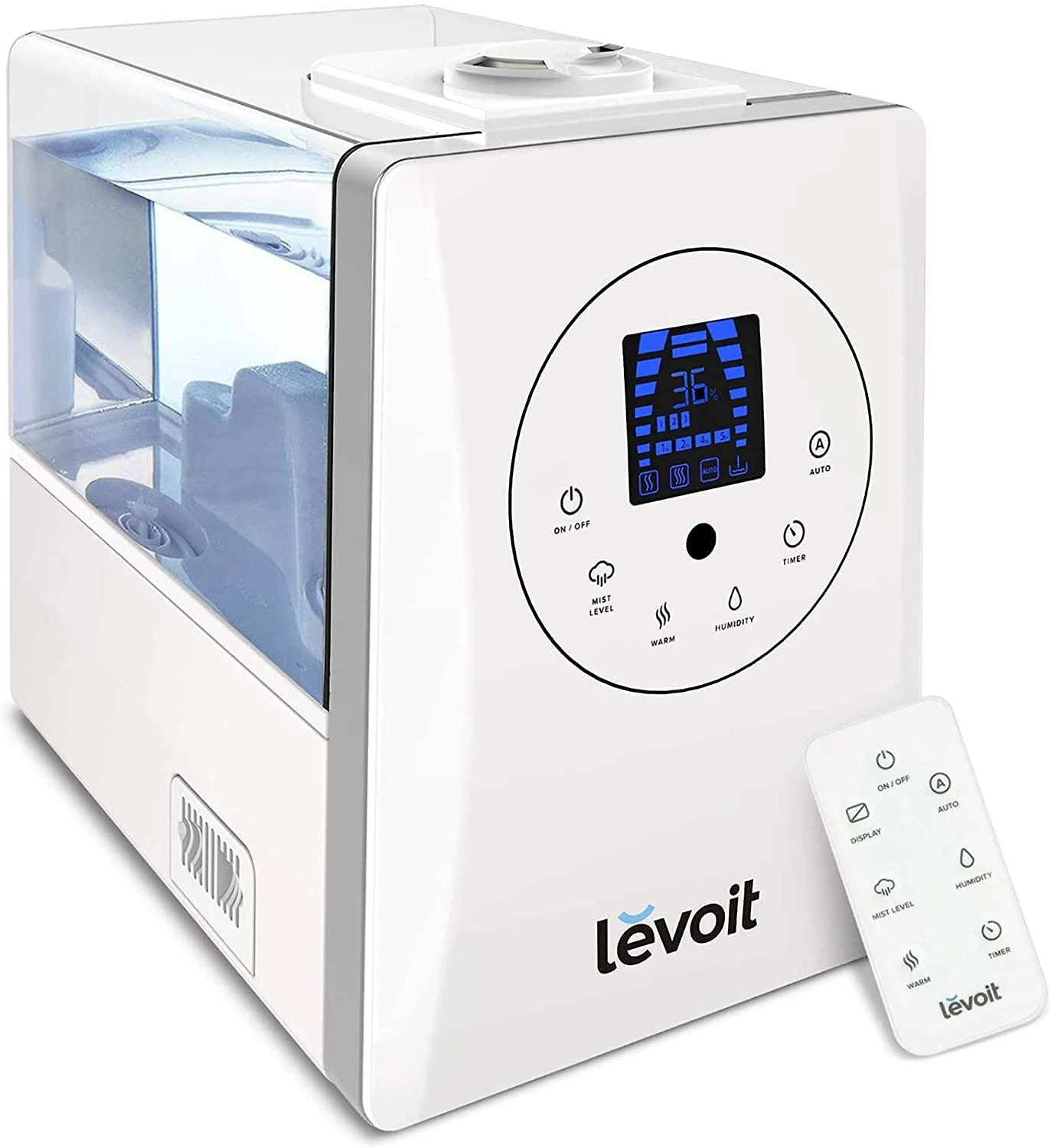 LEVOIT Umidificador/Evaporador Elétrico, 6 L, alcance de 70 m2, c/ controle remoto e aromaterapia, branco.