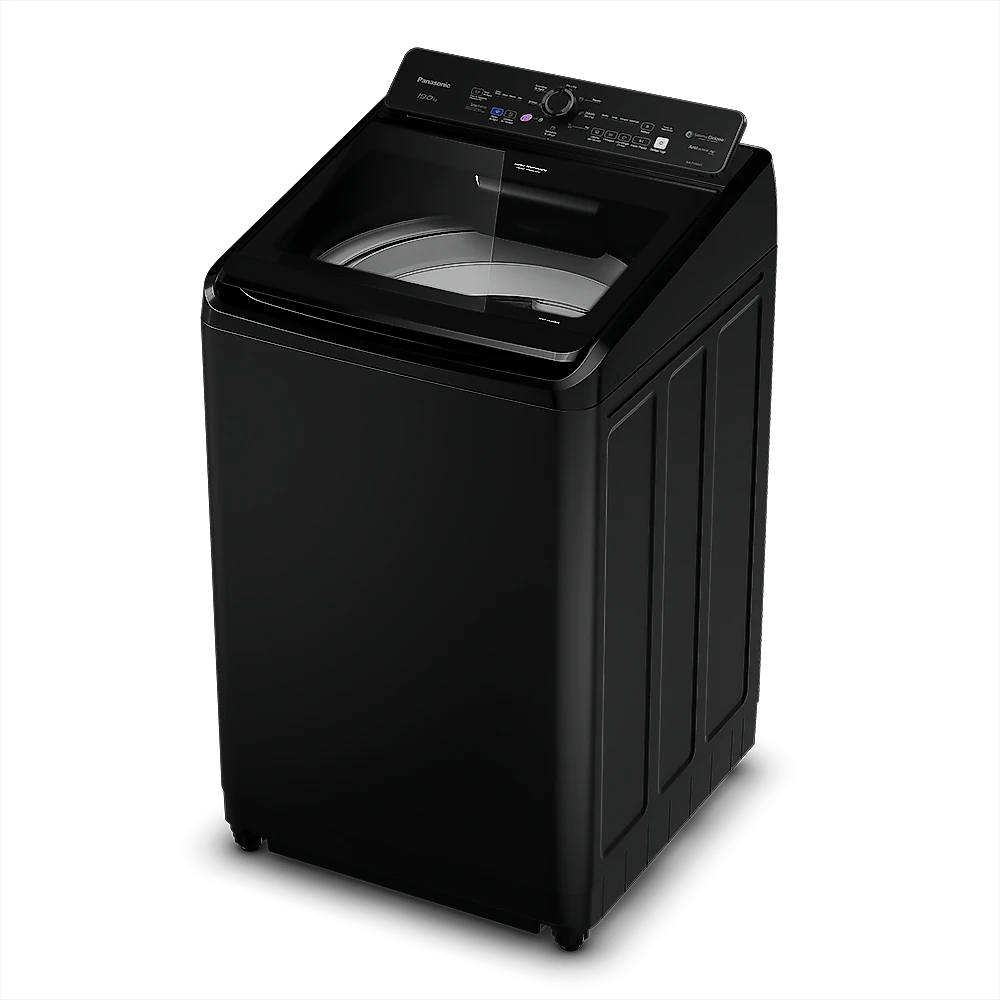 Máquina de lavar Intuitive+ Panasonic 19kg Lavagem Eficiente SmartSense Sistema Ciclone Dial Ciclo Pet Preta - NA-F190D1B 110v