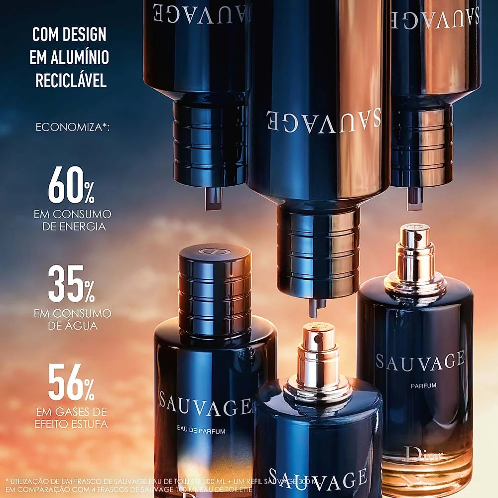 Refil Sauvage Dior Perfume Masculino Parfum 300ml