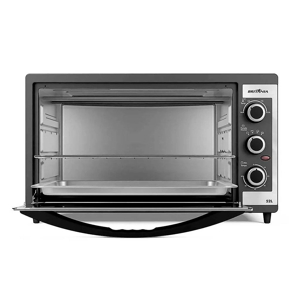 Forno Elétrico Britânia BFE55P  Dupla resistência 52L Preto - 127V