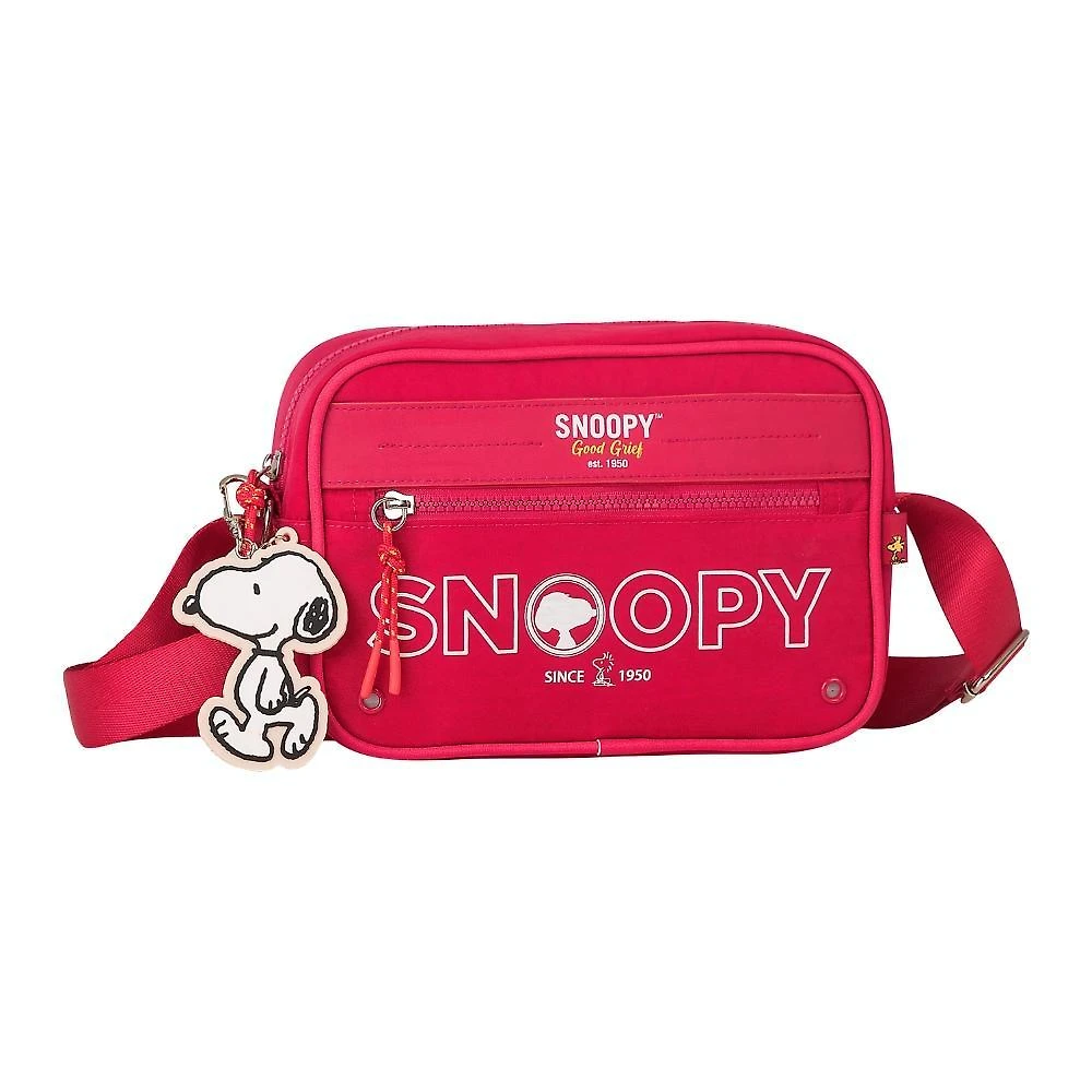 Miniatura Bolsa Transversal Oficial Snoopy Colors Nylon Sp2847 Pink