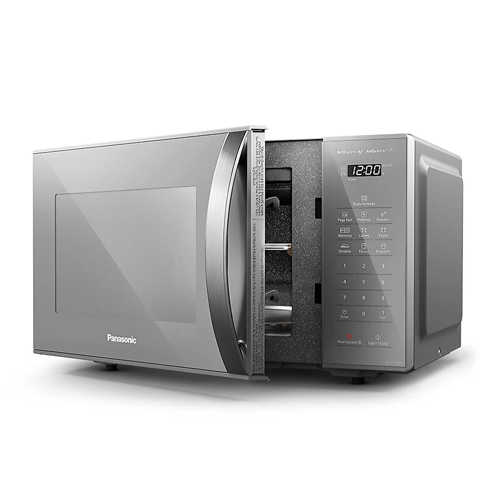Microondas Panasonic Dupla Refeição 27L Prata - ST55LMRU 110v