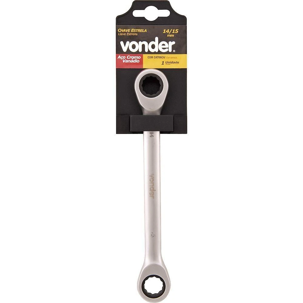 Chave Estrela Com Catraca 12x13mm Cromo Vanádio - Vonder