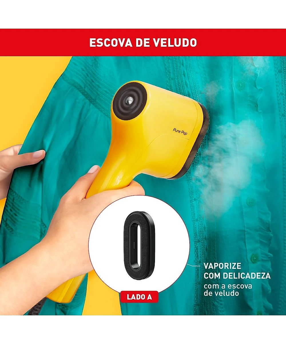 Vaporizador Arno Pure Pop Amarelo Higieniza 1100W Portátil HS26