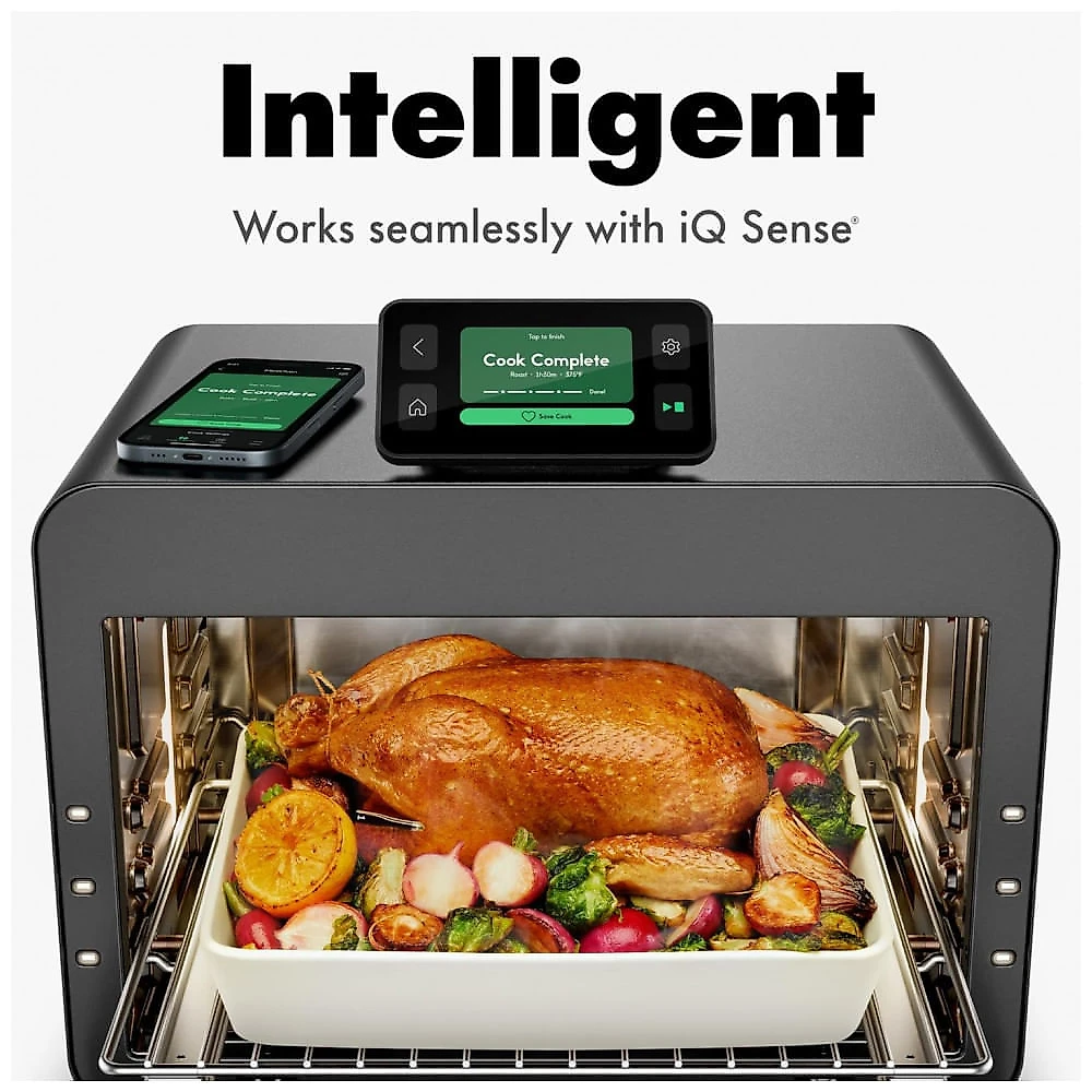 Forno Elétrico Inteligente CHEF iQ MiniOven, Combo de Forno Tostador e Air Fryer, 11 em 1, Capacidade de 25 Qt, Cozimento Rápido com Controles na Tela Forno Elétrico Inteligente CHEF iQ MiniOven, Combo de Forno Tostador e Air Fryer, 11 em 1, Capacidade de 25 Qt, Cozimento Rápido com Controles