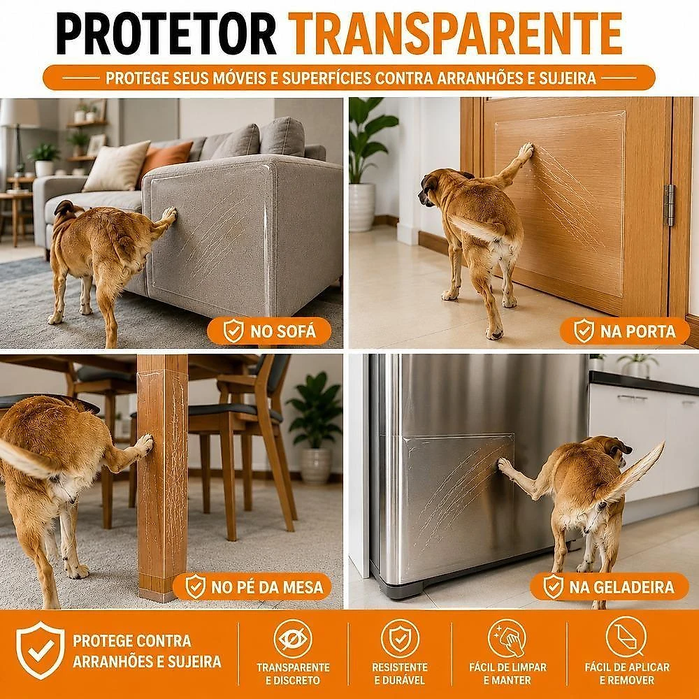 Adesivo Protetor para Móveis Transparente Plástico PVC 30 X 300cm