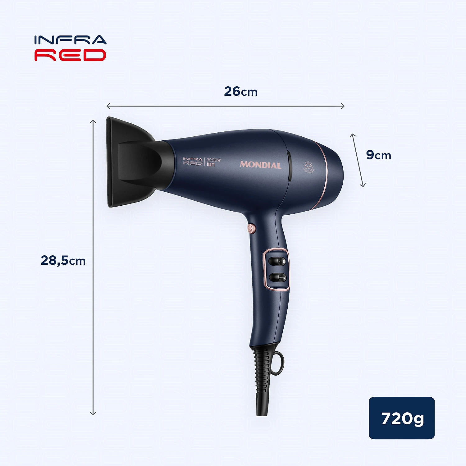 Secador de Cabelos InfraRed Mondial - SCP-01-IR SEC CABELOS PROF SCP-01-IR 127V/60Hz
