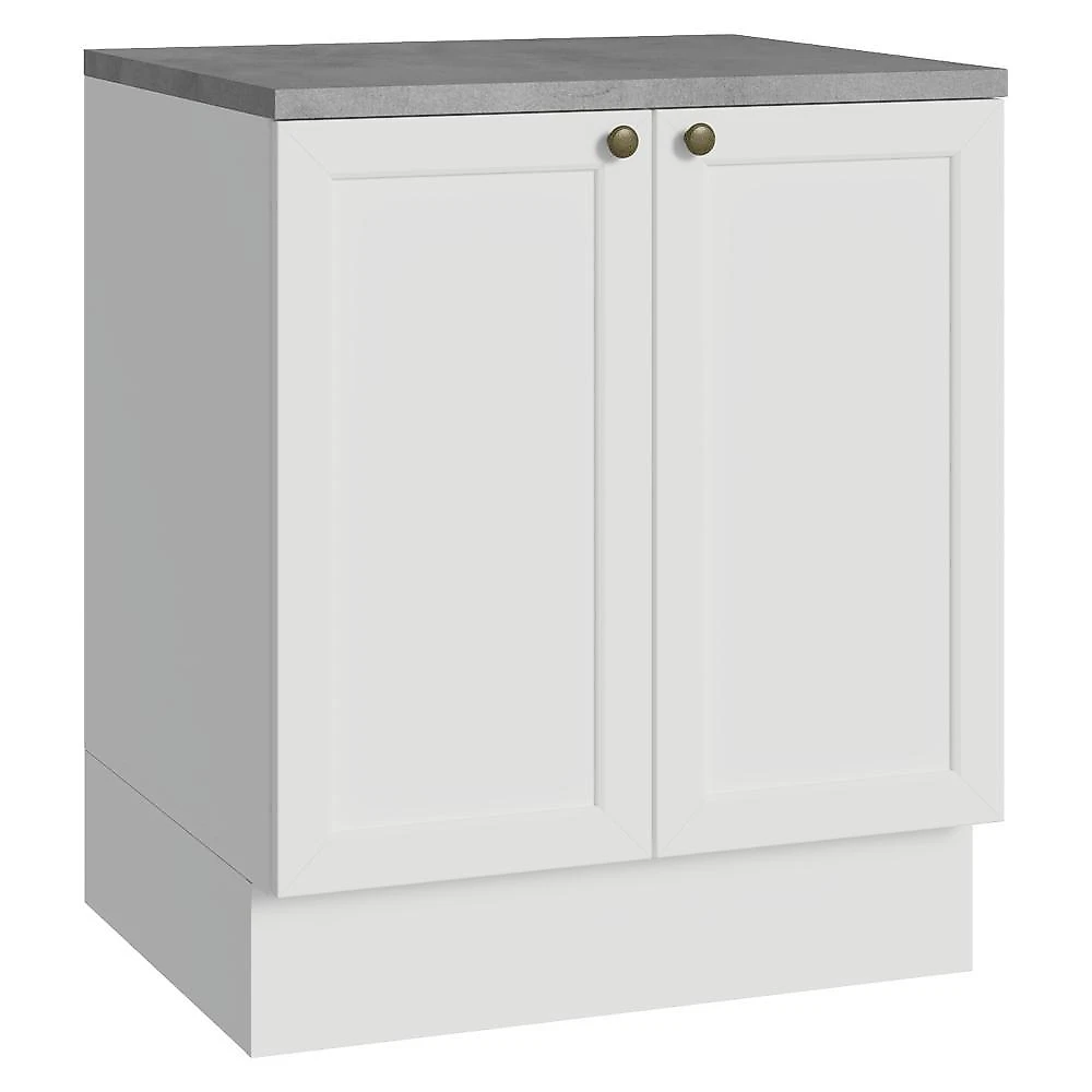Balcão de cozinha 70 cm 2 portas branco vik madesa