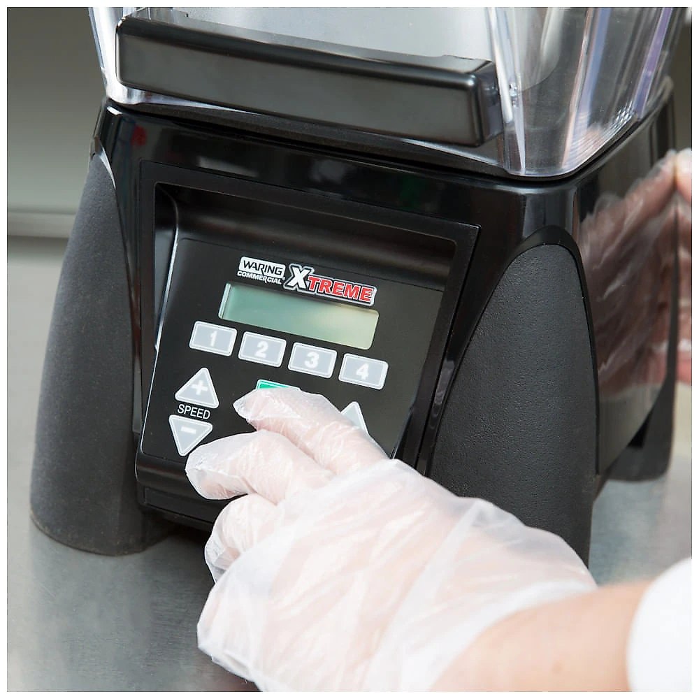 Miniatura Liquidificador Industrial Waring MX1500XTS Xtreme 3 1/2 hp com Teclado Programável, Tela LCD, Velocidade Ajustável e Recipiente de Aço Inoxidável...