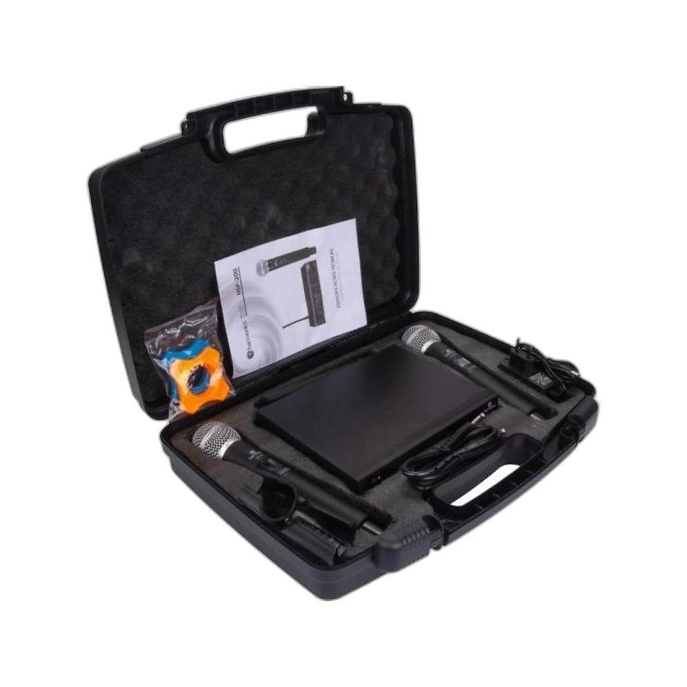 Microfone sem Fio HSF-200 Sistema UHF com Display Digital Preto Harmonics webcontinental-7898554607515