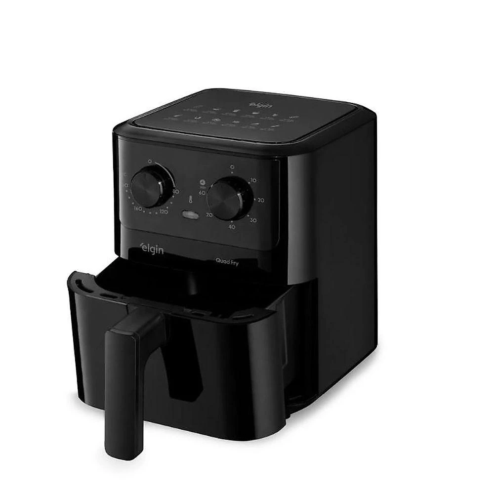 Fritadeira sem Óleo Air Fryer Elgin Quad Fry 4,2L 1400W Multifuncional Preto 110V